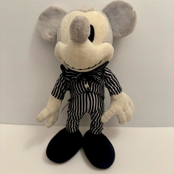 EUC. Disney Mickey Mouse Jack Skellington Plush stuffed animal. Approx. 9"H. - Picture 1 of 13